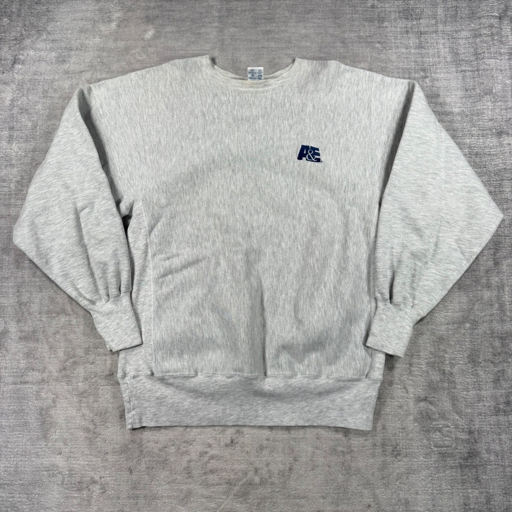 Champion Sweatshirt Mens XL Gray Reverse Weave A&E Vintage 90s Pullover Crewneck